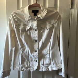 Charter club white jean jacket